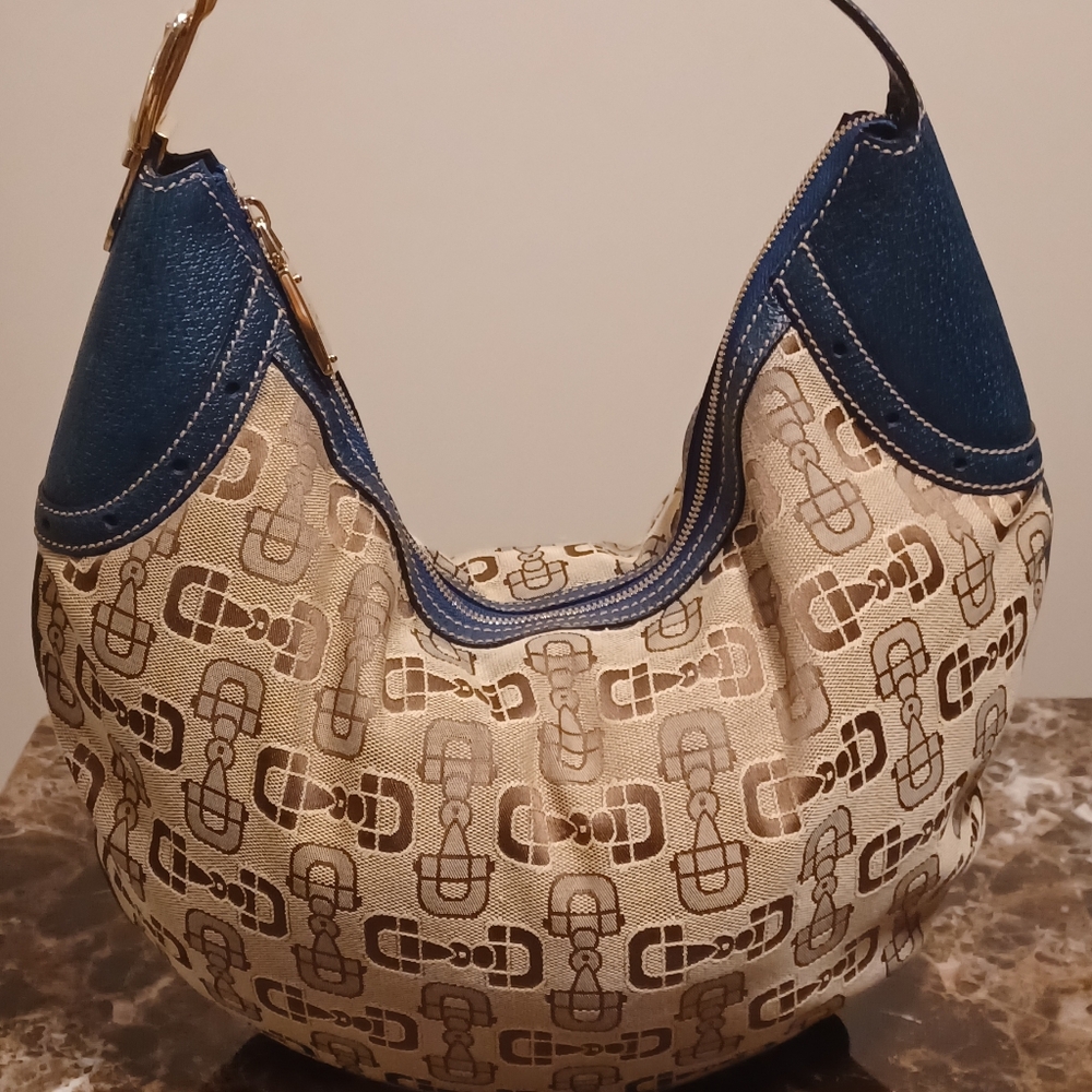 Gucci Glam Hobo Horsebit Canvas Medium